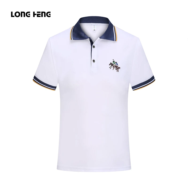 

High Quality LONGHENG Summer Short Sleeve Polo Shirt Man Fashion Union Flag Casual Men's Polo Shirts Cotton Size M-8XL