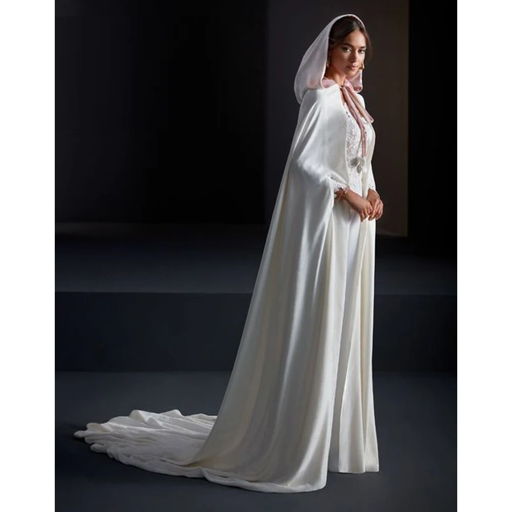 

Свадебная накидка, свадебная накидка цвета шампанского с капюшоном, шаль