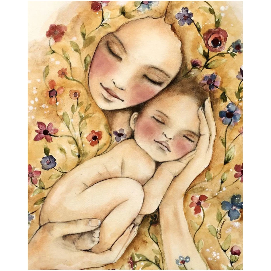 Раскраска по номерам на холсте Мама любви|Картины номерам| |