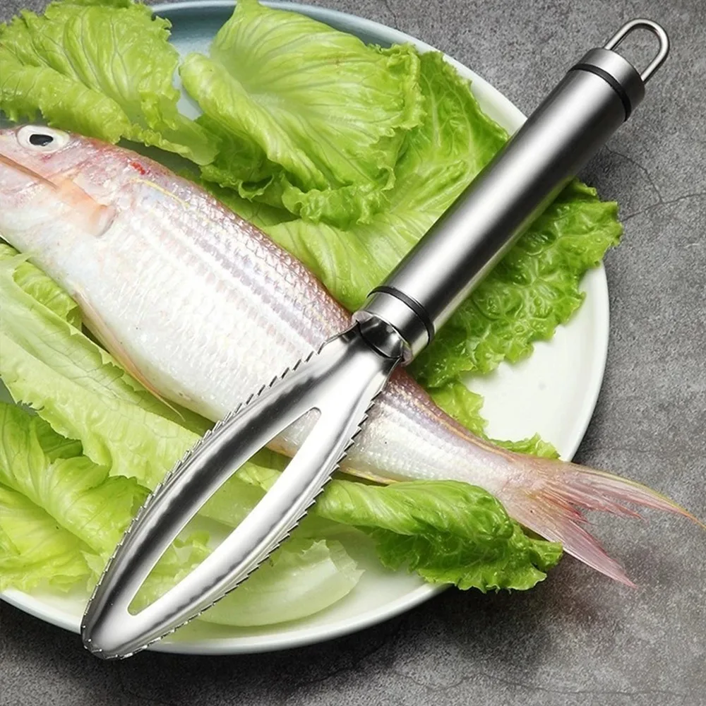 

Stainless Fish Scales Scraping Graters Fast Remove Fish Cleaning Peeler Scraper Fish Bone Tweezers Kitchen Accessorie Tool Gadge
