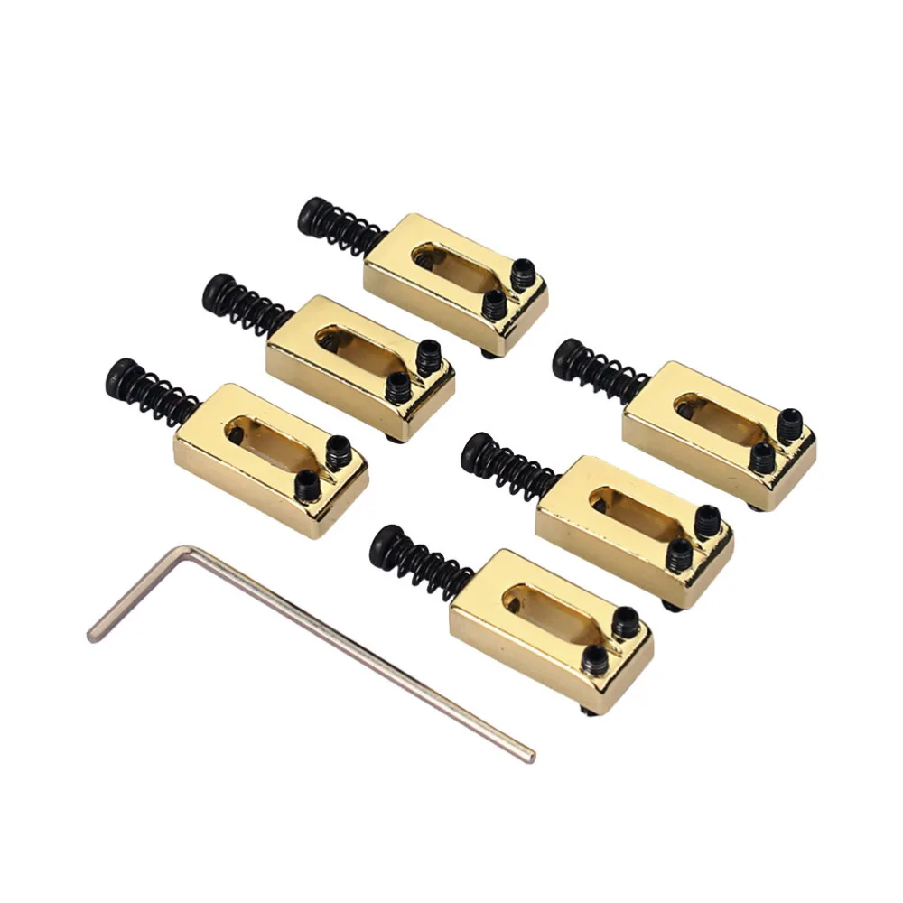 6 шт. гитарные бас фиксирующие Сменные струны медные мостовые седла