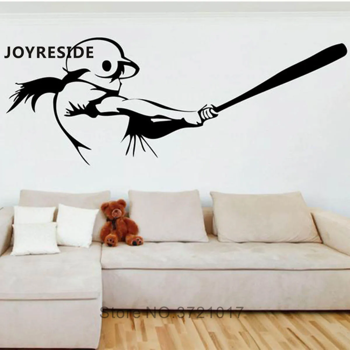 Софтбол для девочек Настенная Наклейка дома комнаты украшение на стену