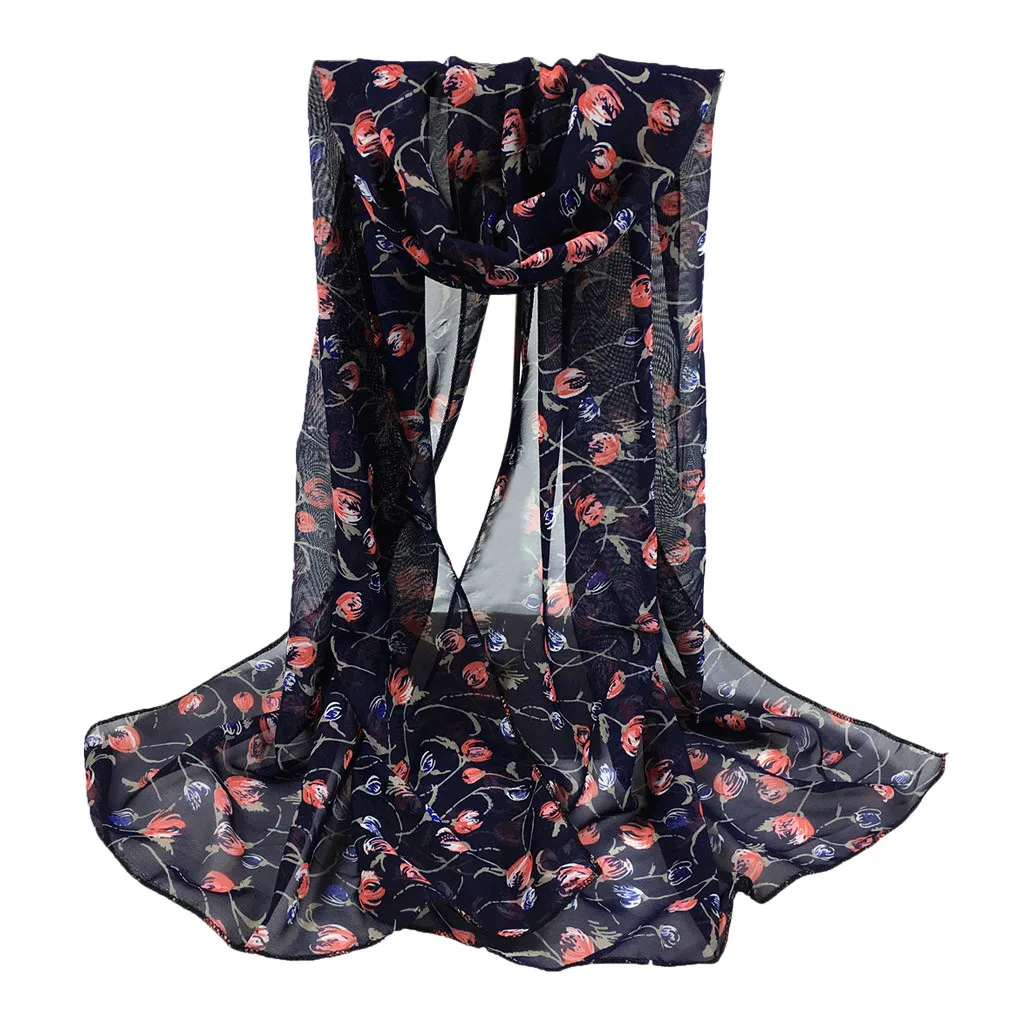 2020 новый осенне зимний модный женский шарф с цветочным принтом шелковый шарфы
