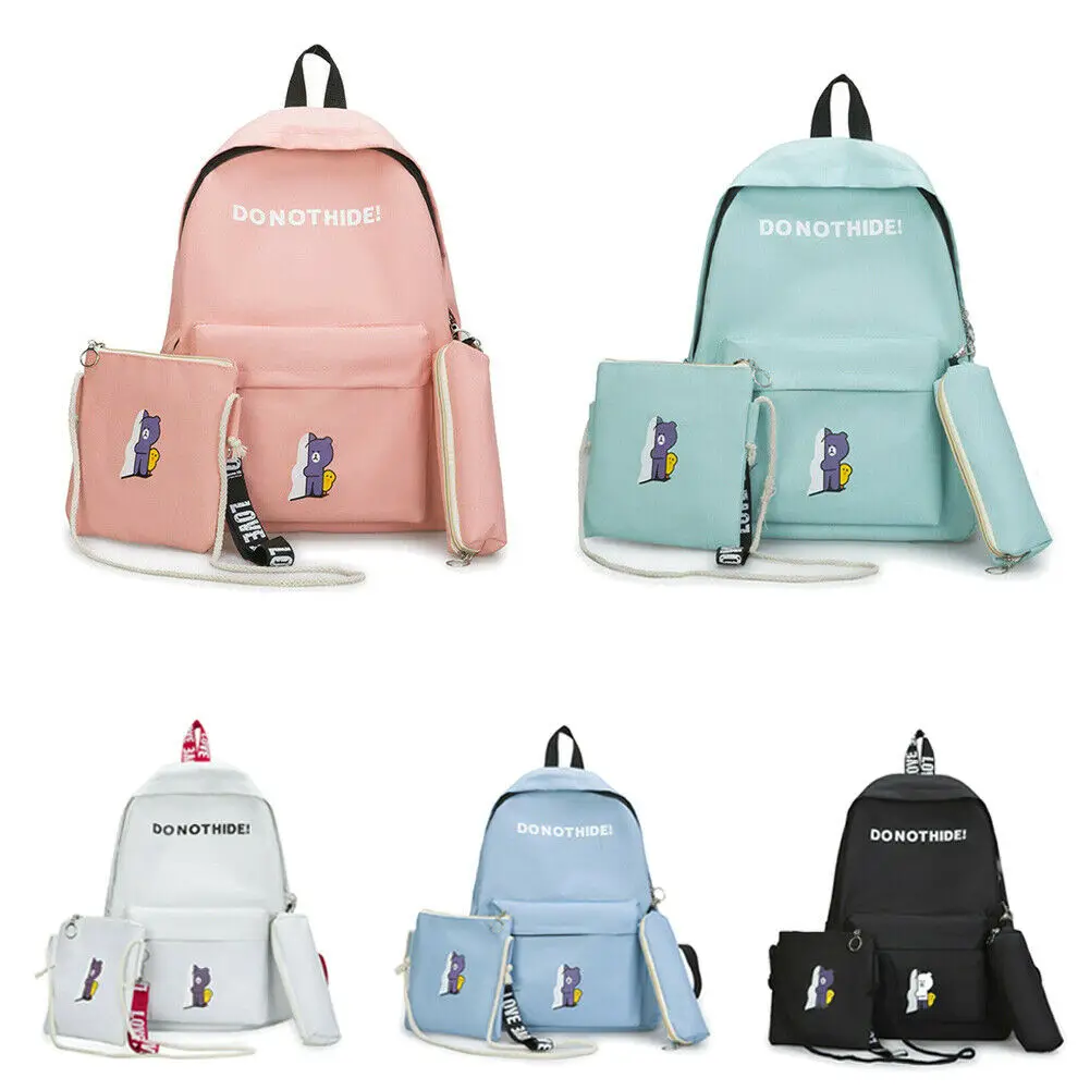 Комплект из 3 предметов женский милый рюкзак школьные сумки сумка на плечо