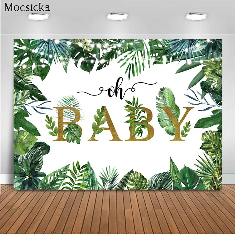 

Baby Shower Background Tropical Jungle Photo Background Decoration 1 Year Old Birthday Photo Background Photography Studio
