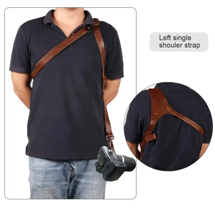 left shoulder Sindax ремешок для камеры кожаный ремешок для зеркального фотоаппарата одиночный двойной плечевой ремень с розовой наковальней Индия Эрл камера жгут для Canon Nikon DSLR - Цвет: left shoulder