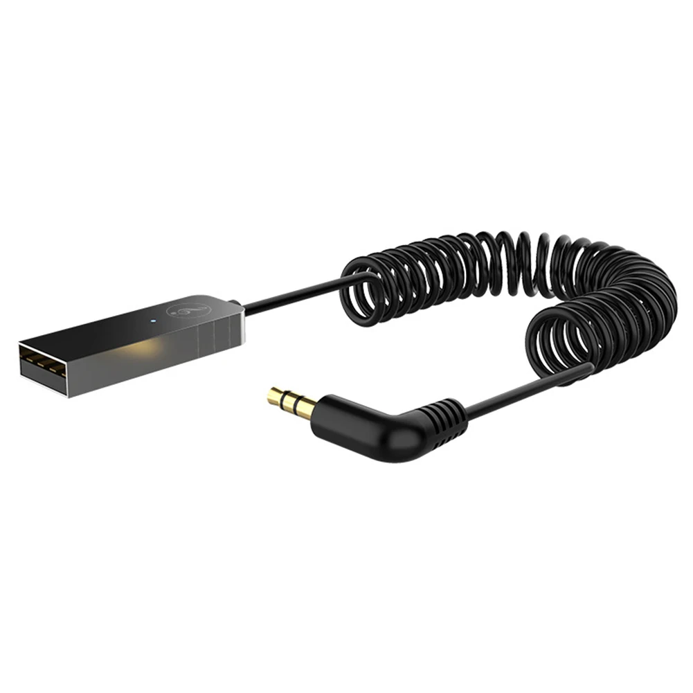 

Адаптер USB 3,5 мм со штекером Aux, беспроводной аудиоприемник, гарнитура, стерео аудио, музыка с микрофоном для автомобильного динамика