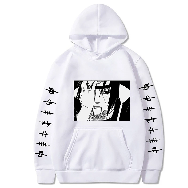 

2021Hoodie Harajuku Japanese Anime Uchiha Itachi Printed Mens Womens Hoodie Men Streetwear Fashion Casual Unisex Sweatshirt Top