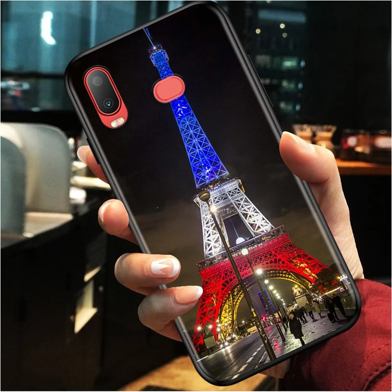 Beautiful Eiffel tower for Samsung Galaxy A9S A8S A6S A9 A8 A7 A750 A6 A5 A3 Plus Star 2018 2017 2016 Black Phone Case