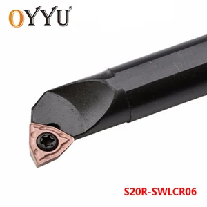 OYYU S20R-SWLCR06 Carbide Inserts for Holder 20mm SWLCR Lathe Cutter CNC Shank Turning Tool Boring Bar