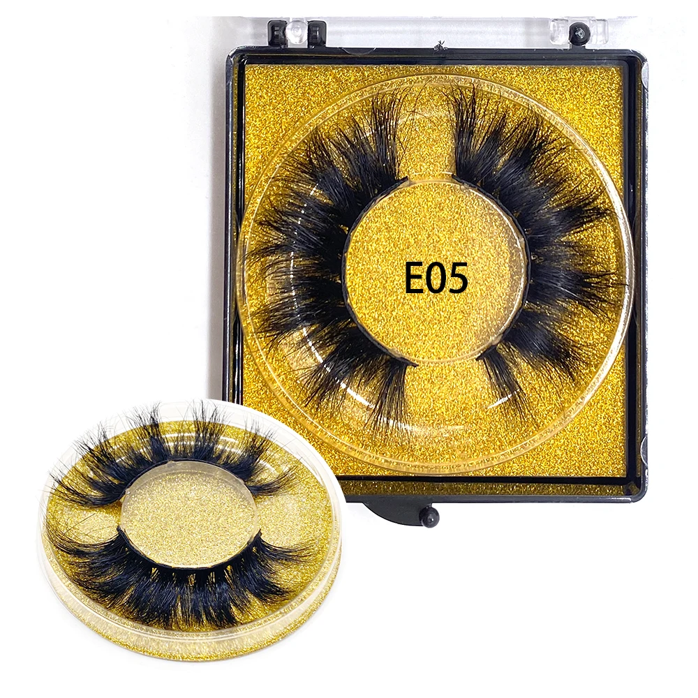 

Popular False Eyelash Model E14 Global Queen Make Up Essential 5D Mink False Eyelashes Soft Eyelash Effect Closest To Human Body