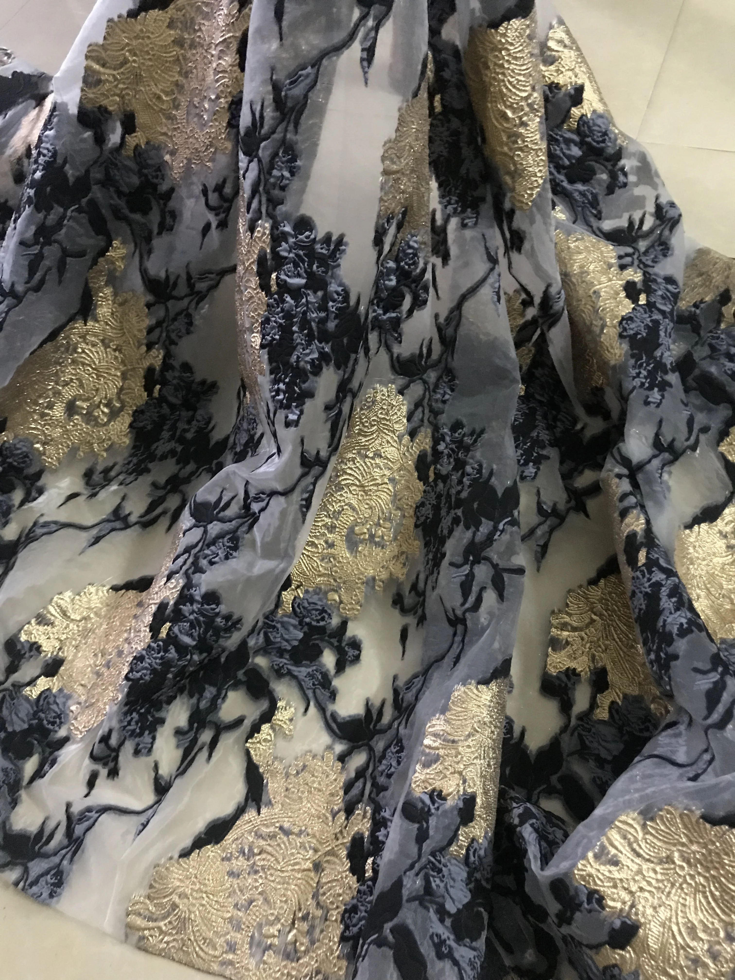 Специальная вышитая сетчатая кружевная ткань хорошее качество для модного