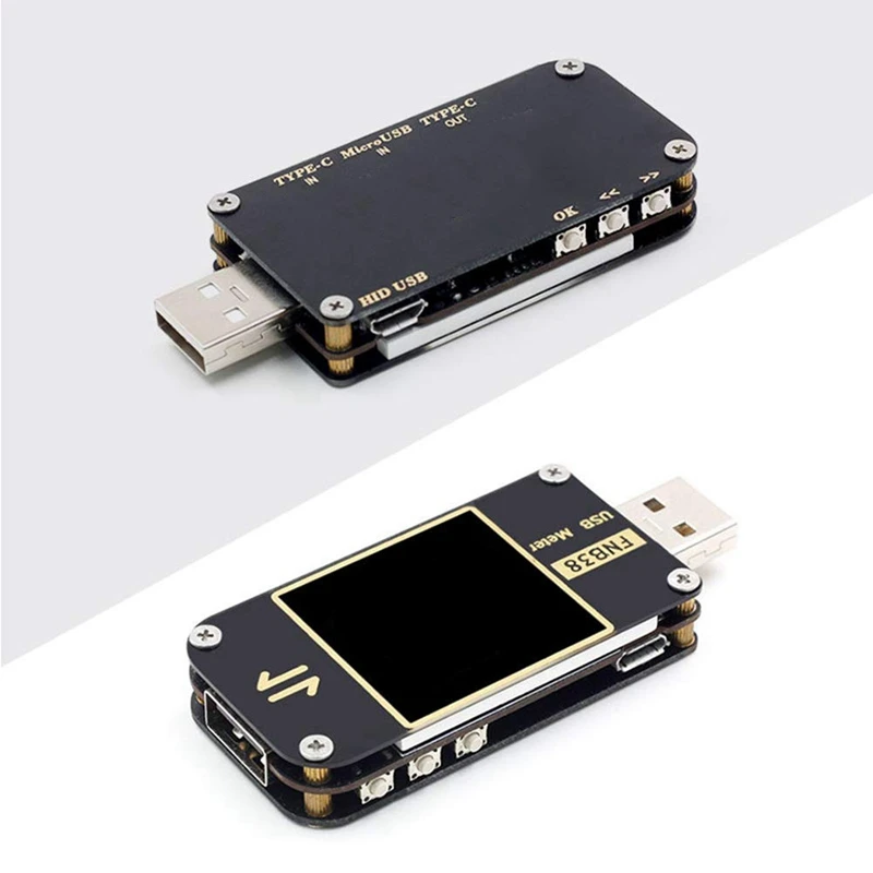 USB измеритель мощности тестер напряжения тока FNB38 мультиметр для QC4 + PD3.0 2 0