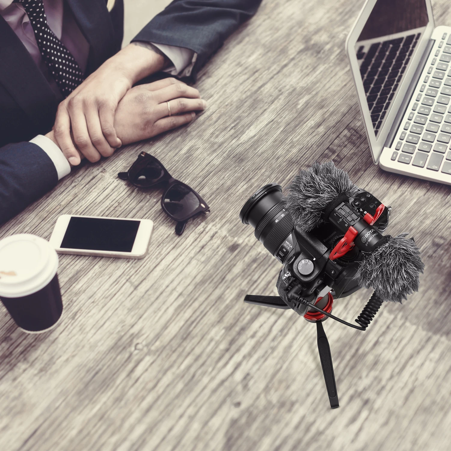 Двойной конденсаторный микрофон BOYA BY-MM1 PRO совместимый со смартфонами планшетами