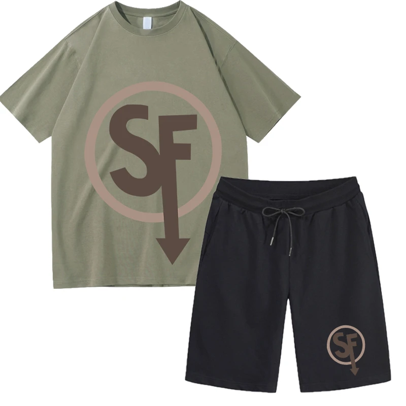 

Sally Face T-Shirts +Shorts Set Men Harajuku Women Summer T-Shirt Suits Men Fashion Printed t Shirt Sally Face Short sleeve Tees