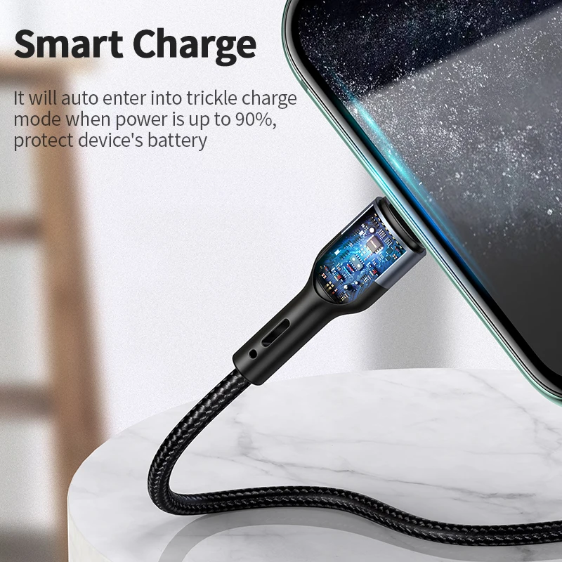USAMS USB Type C кабель Lightning для Iphone 11 pro max Xs Xr X SE 8 7 6 plus 6s 5s ipad air mini быстрой зарядки|Кабели