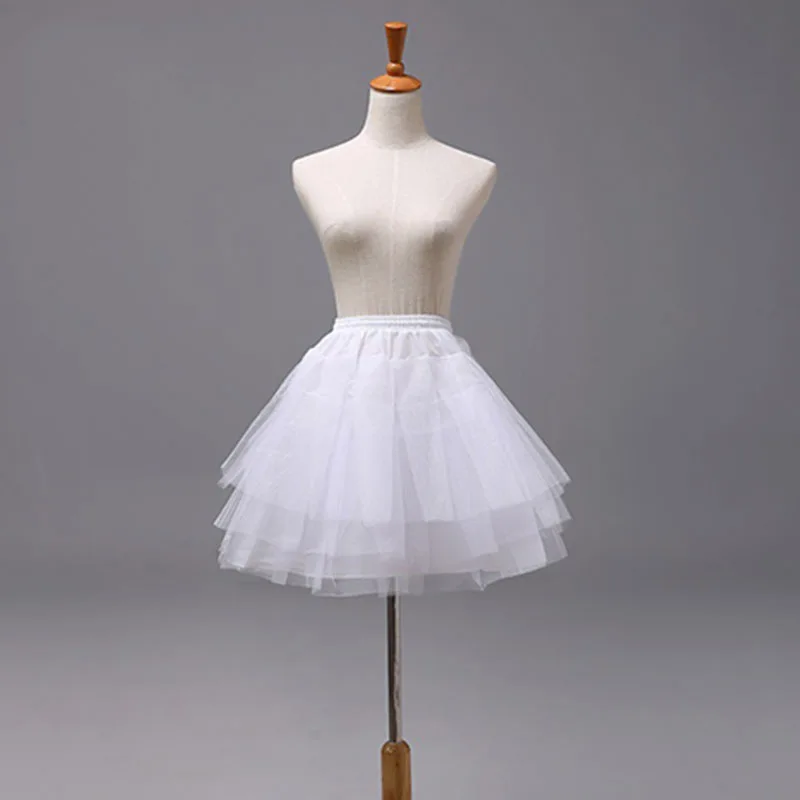 

2022 White Short Petticoat Under Formal Wedding Prom Party Dress Accessories Petticoats For Girl Skirt Kid Crinoline Vestido