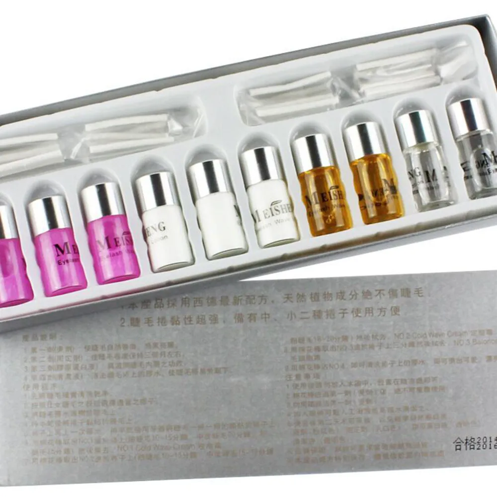 Накладные ресницы nagaraku для наращивания волнистый лосьон завивки и набор ресниц