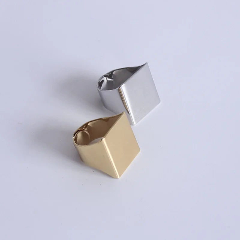 2019 стильные широкие кольца для женщин панк Рок Простой: золото серебро