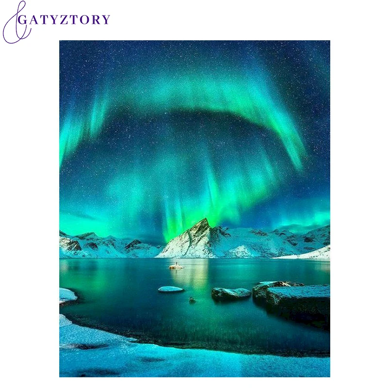 

GATYZTORY 40x5 0 см краска по номерам ручная краска Картина Краска пейзаж краска для покраски домашний декор картины по номерам