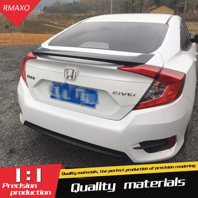 Для MC Civic спойлер ABS Материал заднее крыло автомобиля праймер цвет задний для Honda