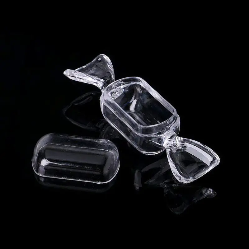 10Pcs Transparent Plastic Candy Box Clear Storage Container Wedding Party Favors | Дом и сад