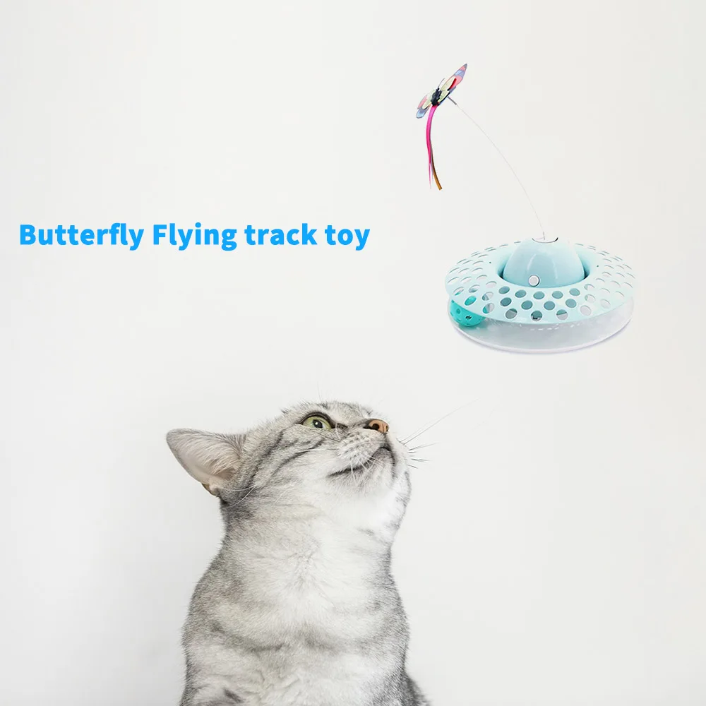 

1Pc Cat Interactive Toy Stick Feather Wand Turntablese Toys Artificial Teaser Supplies Playing Pet Toy Training Toys interesting