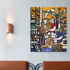 Обои на холсте с абстрактным рисунком, гостиной