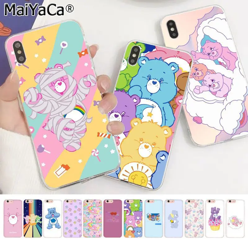 MaiYaCa стильная футболка с изображением персонажей видеоигр Care Bears Роскошный чехол для телефона Apple iphone 11 pro 8 7 66S Plus iphone X XS MAX 5S SE XR корпус под плетенную сумку