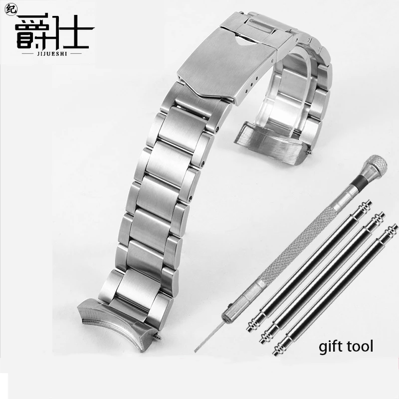 316L ремешок из нержавеющей стали 22 мм Серебряный наручный браслет мужской Arc