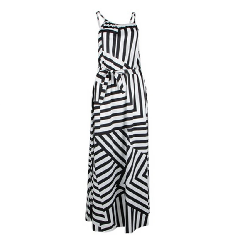 

PADEGAO Summer Maxi Long Dress Fashion Women Sexy Boho Striped Sleeveless Beach Style Strap Sundress Vestidos Bigsweety PDG155