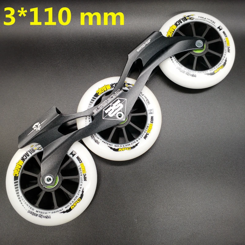 Бесплатная доставка рама для скоростного конька 3x110 с колесами