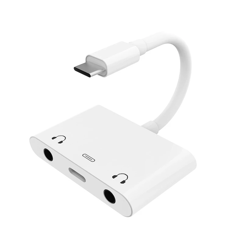 3 в 1 адаптер для быстрой зарядки гарнитуры type-C к Usb-C и двойной 5 мм Цифровой