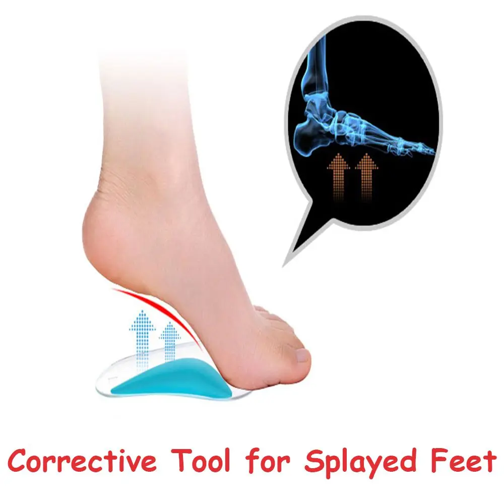 1 пара профессиональный подъемом ортопедические Поддержка стельки для ног