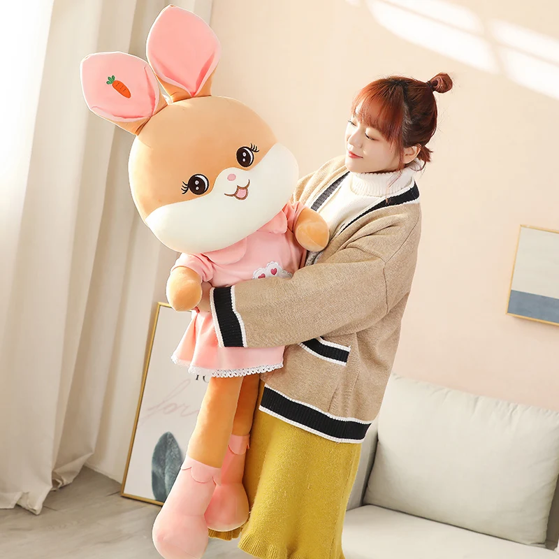 

Hot Huggable Lovely Carrot Rabbit Plush Toy for Children Stuffed Bunny Animal Doll Kids Baby Kawaii Appease Cute Birthday Gift