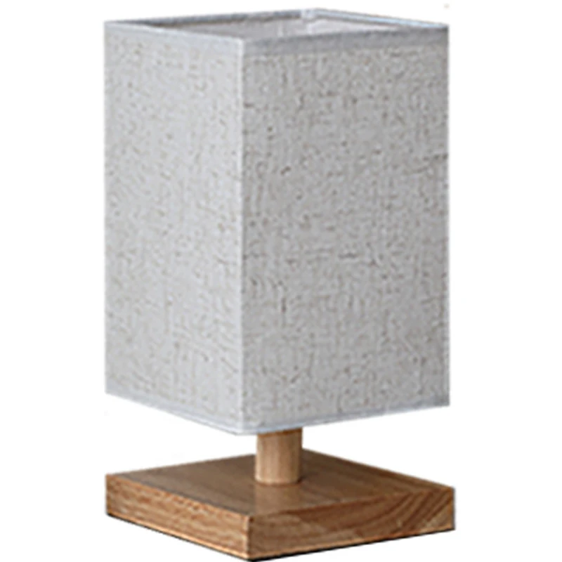 

Fabric table lamp living room bedroom bedside lamp night light warm light gift wooden table lamp children's room decoration
