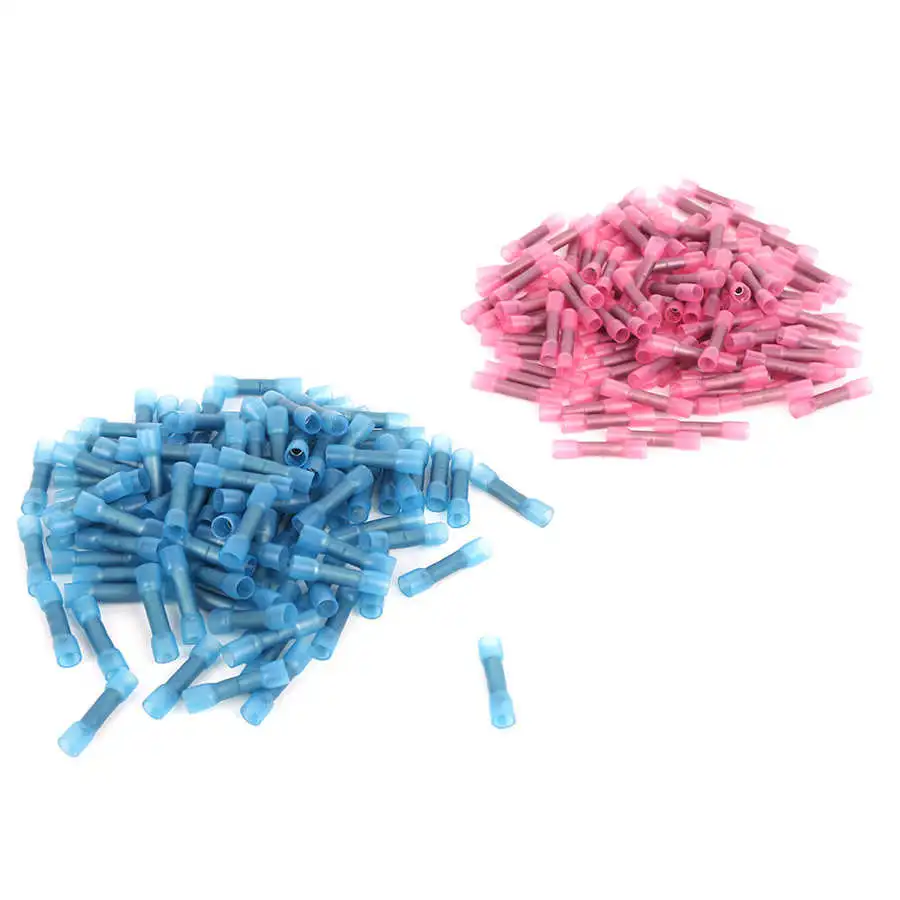 200PCs Crimp Connector Shrink Terminal Cable Protector Waterproof Butt Kit Double Wall Wire | Обустройство дома