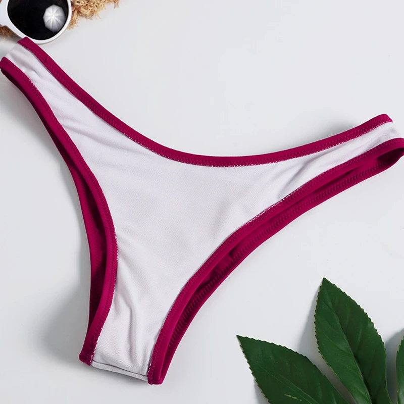 

Low Waist Bikinis Swimsuits Bandeau Push Up Swimwear Women Strap Bathing Suit Women Solid Biquini 2020 New Beachwear Bikini Set