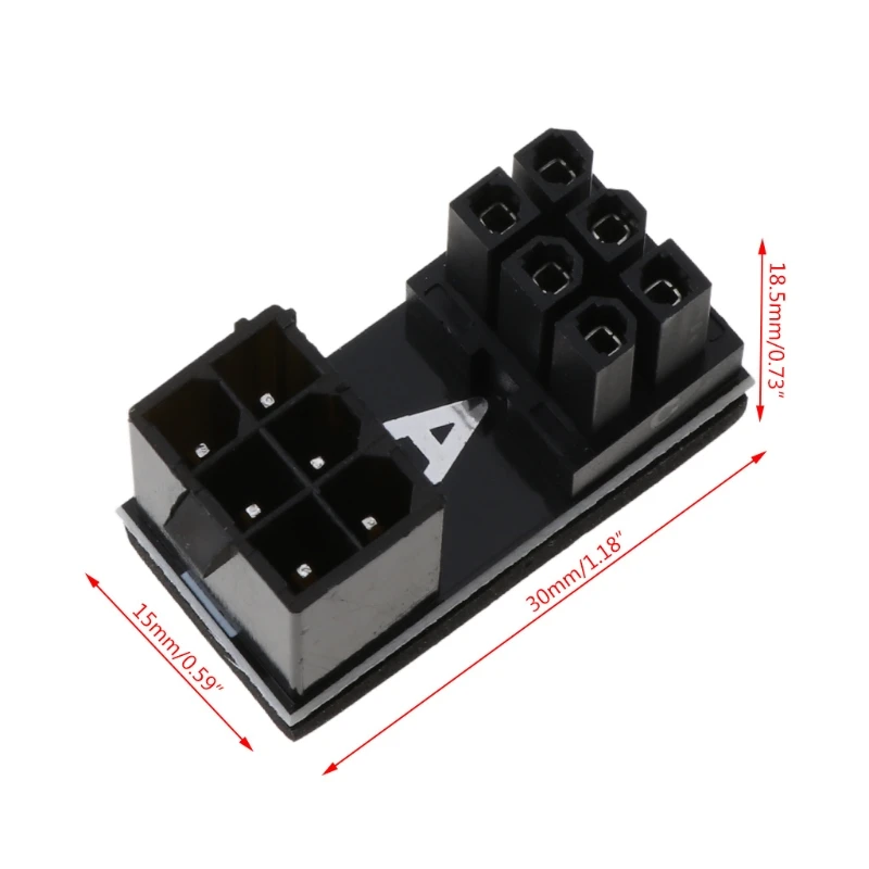 ATX 6pin Male 180 градусов угловой до 6Pin Женский адаптер питания для настольных