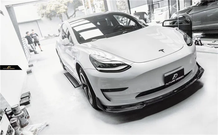 

Suitable for Model Tesla 3 Upgrade Fd Carbon Fiber Front Side Skirt Lip Tail Rear Spoiler Surround