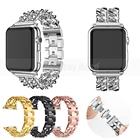 Ремешок из нержавеющей стали для Apple Watch 6 SE 5 4 Band 40 мм 44 мм, металлический звеньевой браслет для iwatch Series 3 2 1 42 мм 38 мм