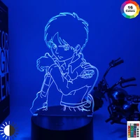 acrylic 3d led night light eren yeager figure bedroom decor nightlight dropshipping battery powered lamp attack on titan gift