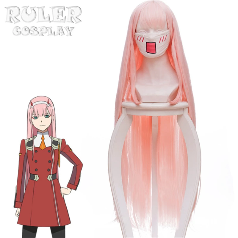DARLING в FRANXX 02 ноль два аниме Косплэй волос Синтетические парик розовый для косплея|