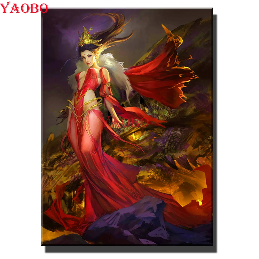 

Oriental Woman Diamond embroidery icons 5d diy diamond painting cross stitch full round drill mosaic Diamond Art Comics Portrait