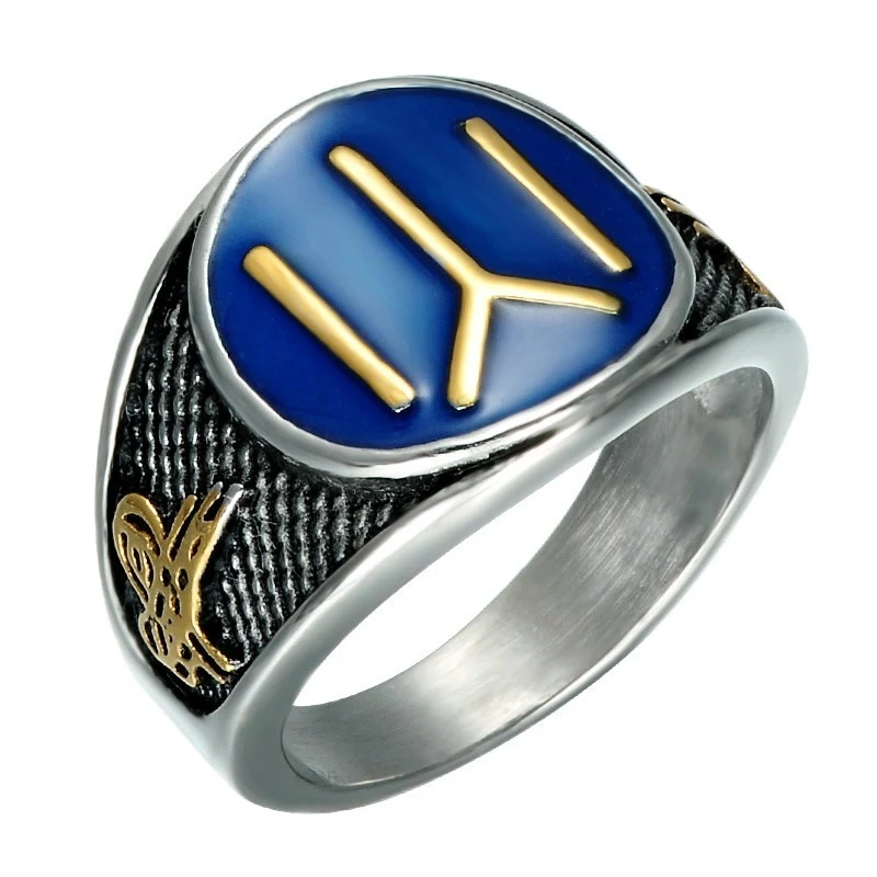 

The New style creative European and American punk men's ring Personality Trend Fashion Hip Hop Rock Ring gifts Jewelry wholesale