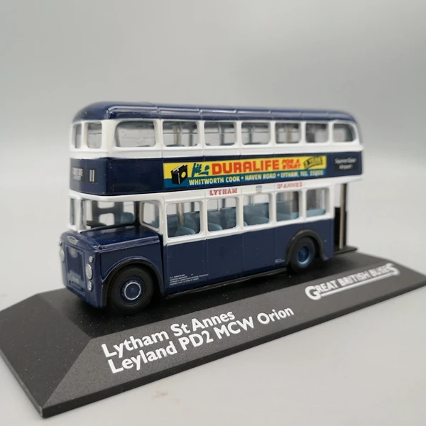 

1:76 Double Decker Bus Decoration Model Lytham St Annes Leyland Pd2 Mcw Orion Collect Toy Figures