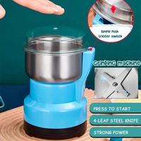 220v electric coffee bean grinder kitchen herb salt pepper spice nut cereal grain mini powder grinder home coffe grinder machine