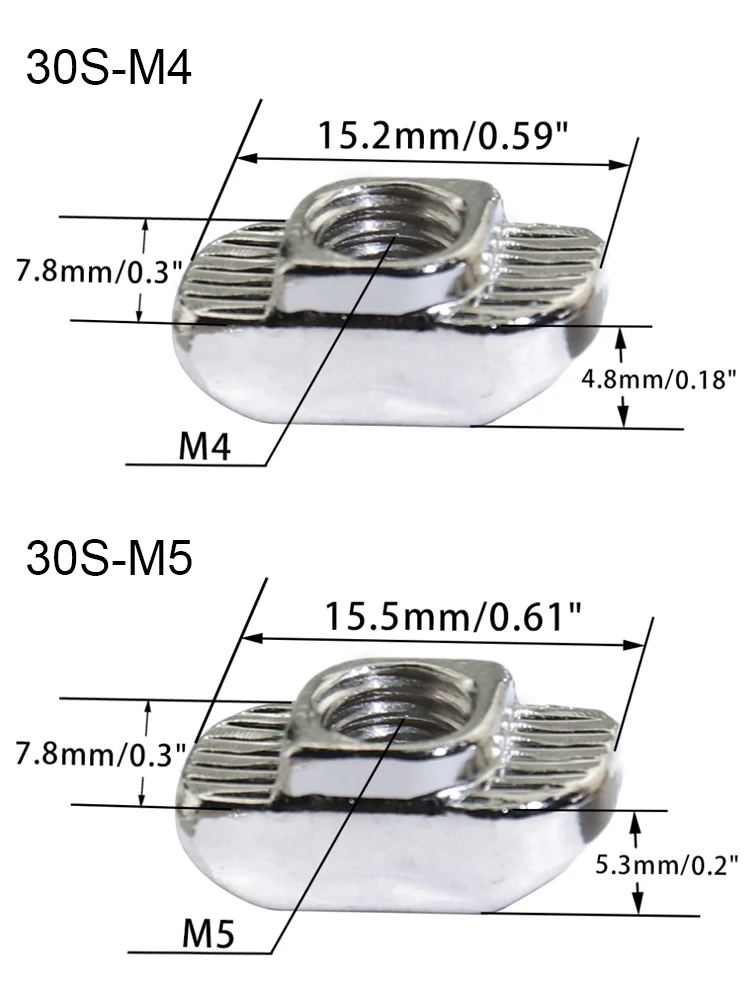 Гайка крепежная с Т-образной головкой для алюминиевого экструзионного профиля