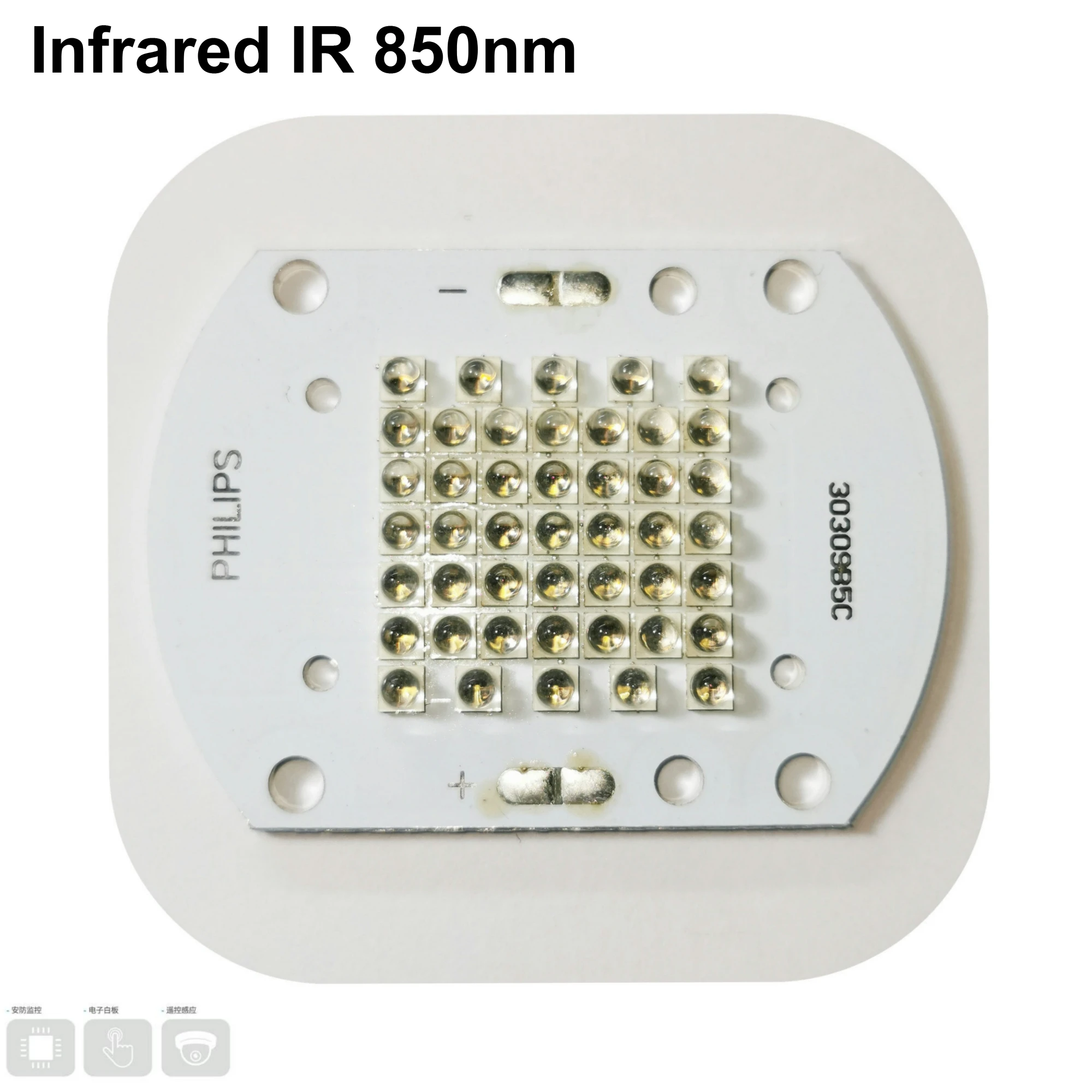 1 шт. инфракрасные светодиодные чипы высокой мощности объектив 850 нм 32 Вт замена 730