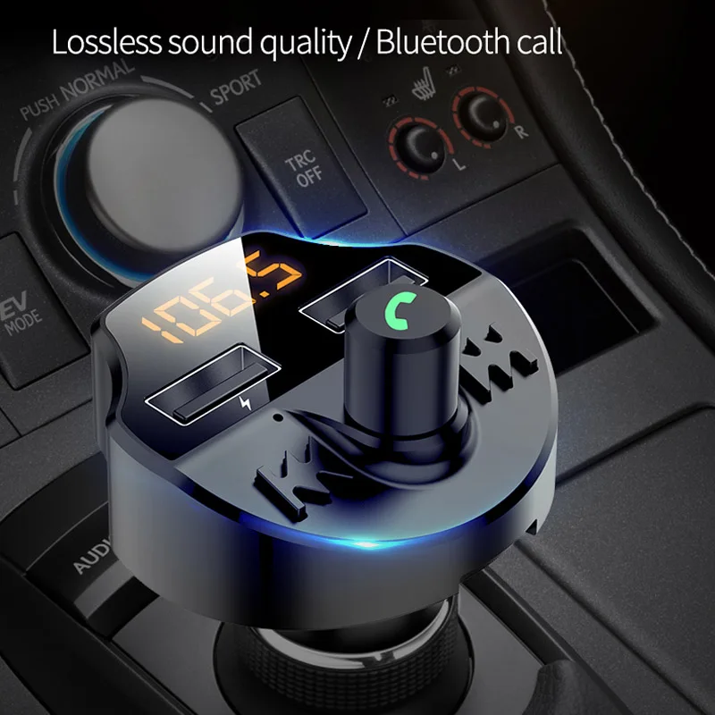 JaJaBor Bluetooth 5 0 автомобильный комплект Handsfree FM передатчик модулятор Hands Free музыка